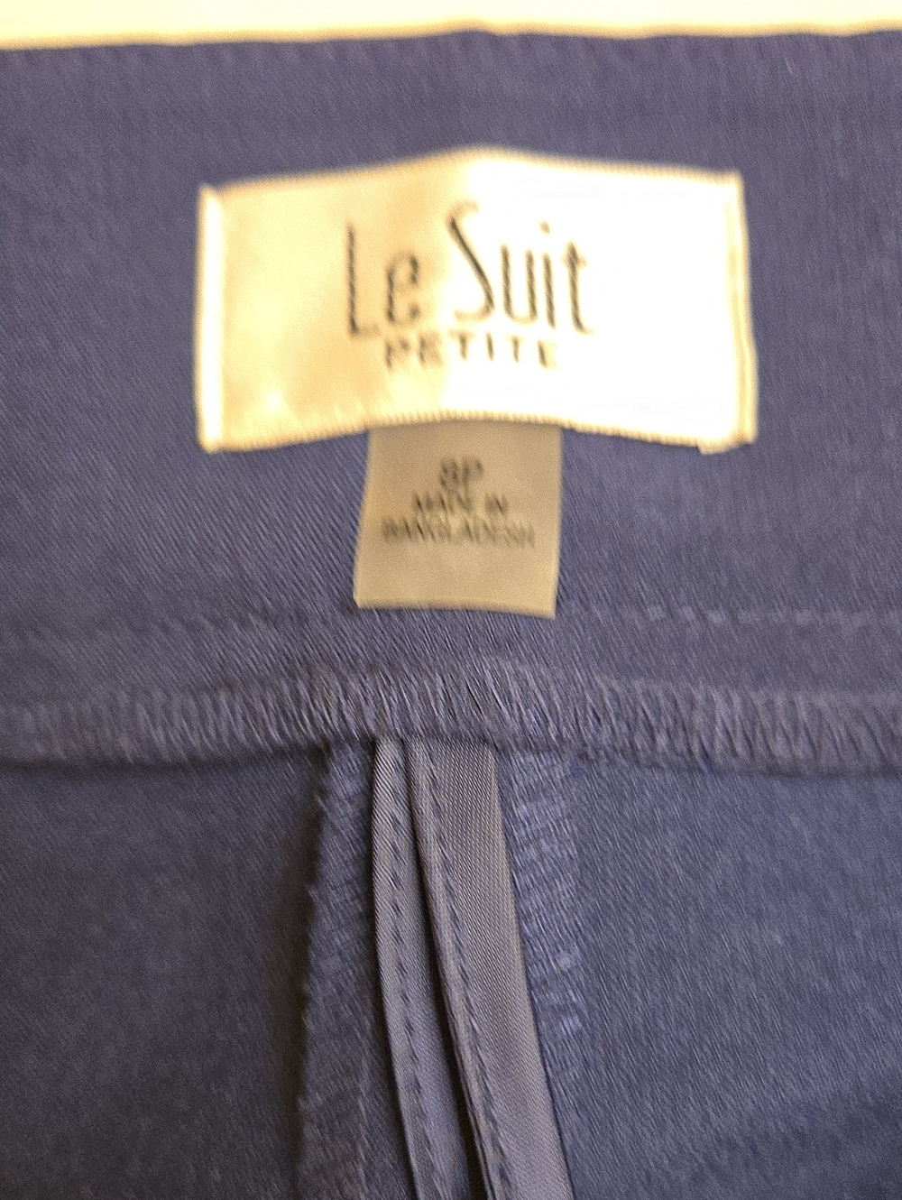 Le Suit Navy Single-Button Petite 8 Pantsuit - Picture 5 of 5